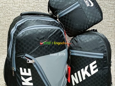 Nike 3 set Combo Big bag back size 14/18 with 3 compartment 2 side water bottle with lap