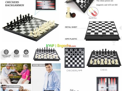 3 in 1 Magnetic Chess Board
