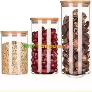3 set 1.05L Glass Storage Jars in Ethiopia