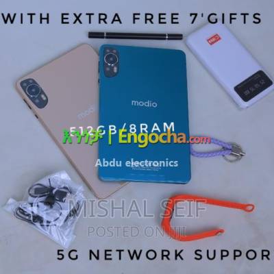 5G LTE MODIO Tab 512gb/8Ram & extra free 7'gifts 2 sim support 1 year warranty card