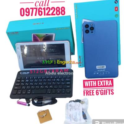 5G S-color pro 512gb/8Ram with keyboard & free extra 8'gifts(1year warranty card)