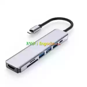 7 in 1 USB C Hub Type C Adapter with 4K TC/PD/3USB/TF/SD/HDTV Price in Ethiopia
