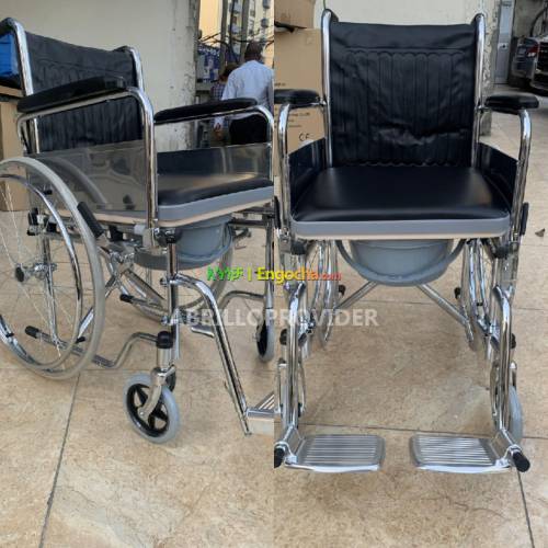 Almunium Commode wheelchair/toilet wheelchair