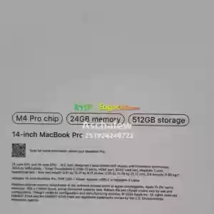 Apple MacBook Pro 14"-M4 Pro Chip (Late 2024)Highlights• Apple M4 Pro 12-Core Chip• 24GB  Price in Ethiopia
