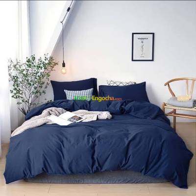 Blue black bed comfort