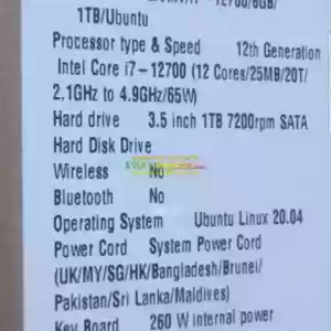 Brand New Dell Computer Dell optiplex 5000 serious Intel Core i7-12th generation Ram 8GB  in Ethiopia