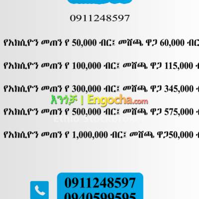 COOP Bank of Oromia Shares for sale// የሚሸጡ የኦሮሚያ ሕብረት ሥራ ባንክ አክሲዮኖች