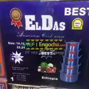 ELDAS Aluminum Cook ware 100% Alluminum Size: 14,16,18, 22,24 in Ethiopia