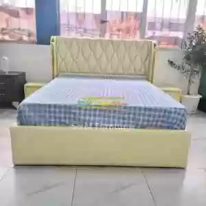 Elegant Full leather 1.50 meter bed Price in Ethiopia