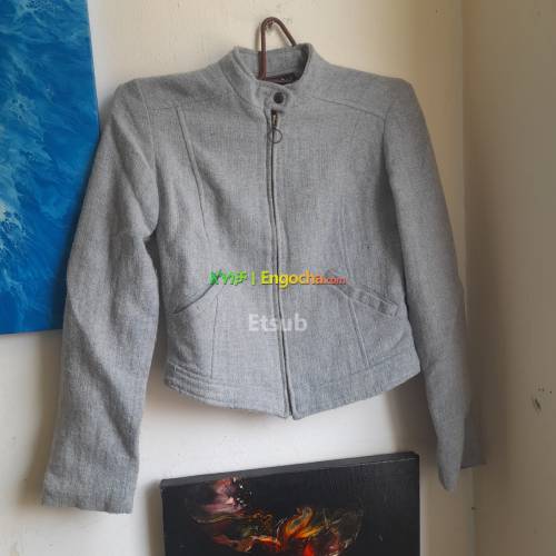 Fablestreet wool blend zipper jacket 