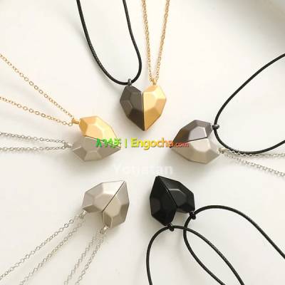 Fashion Couple Heart Stainless Steel Pendant Necklace