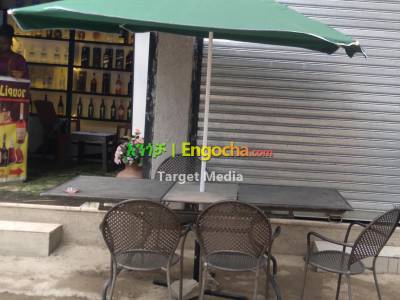 Green Rectangular Table Umbrella for Cafe'