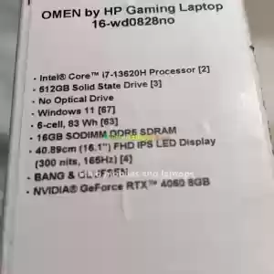 Hp omen gaming core i7 13th generation 8GB 4060 graphics card in Ethiopia