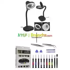 Illumination Magnifier Magnifying Glass + Mobile Phone Repair Tools Screwdriver Set Price in Ethiopia