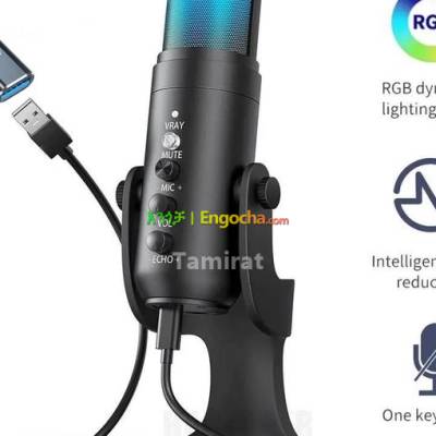 Jmary MC-PW9 RGB Professional USB Microphone Noise Reduction