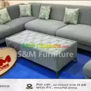 L shape sofa with Aluminium sofa legs Price in Ethiopia