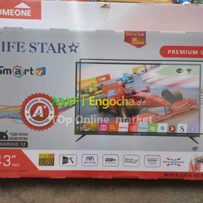 LIFE STAR SMART ANDROID TV 2024model 43inch