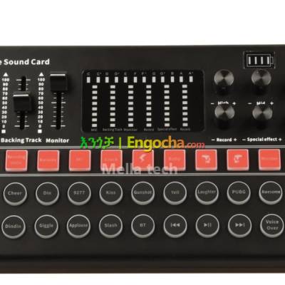 M9 Sound Card, Sound Mixer Board, Live Sound Card for Live Streaming