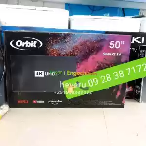 ORBIT SMART,4K,ANDROID, HIYFAY SPEAKERT 50" TV Price in Ethiopia