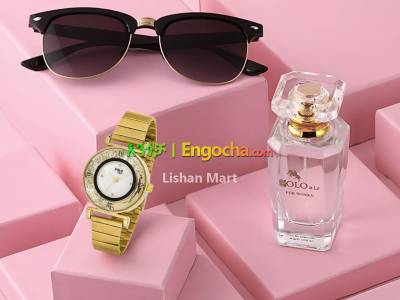 POLO AIR Women's Wristwatch Set 50 ml Perfume and Sunglass Set