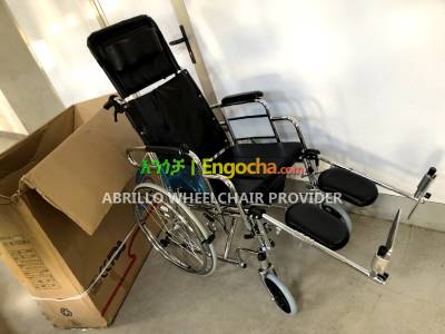Reclining Commode Almunium Wheelchair