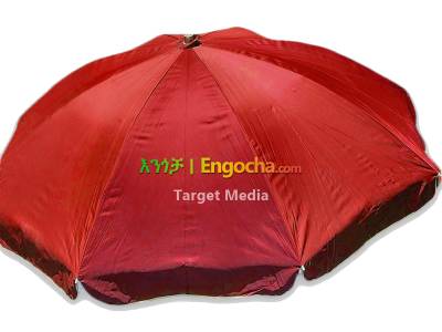 Red Extra Wide Double Layer Cafe' Table Umbrella