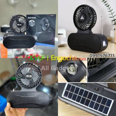 SG-RO8 3 in 1 Solar Fan Speaker