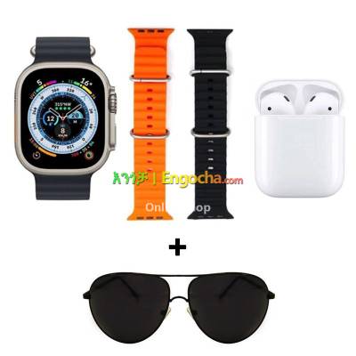 Smart Watch With Wireless Bluetooth Earbuds and Sunglass Combo