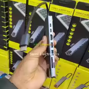 TYPE C to HDTv convertor 8 in 1 multi convertor8in1 USB HUB Adapter ማራዘሚያ in Ethiopia