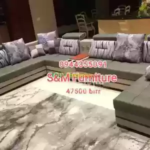 U Shaped sofa full leather Price in Ethiopia