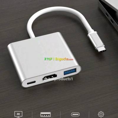 USB C to HDMI Adapter 4K, USB Type C to HDMI Multiport Adapter PD 100W USB 3.0, USB-C Dig