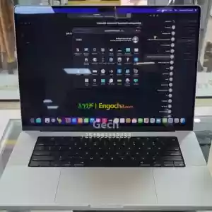 With Magsafe 3 140W Charger16-inch MacBook Pro with apple M1 pro chip512GB SSD16GB unifie Price in Ethiopia