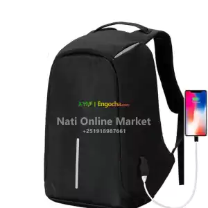 ‎️ Anti-Theft Backpack with USB Charging Port in Ethiopia