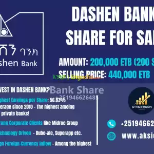 Dashen Bank Share in Ethiopia