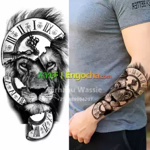 Lion Men Waterproof Temporary Tattoos in Ethiopia