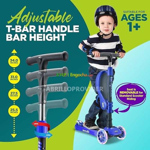 besrey Kick Scooter for Kids Ages 3-8, 3 Wheel Scooter for Kids with Adjustable Height, F