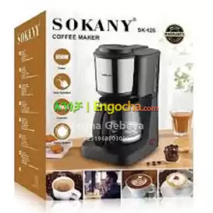 Sokany Coffee Maker SK-125 – 900ml Capacity 650W Power Price in Ethiopia