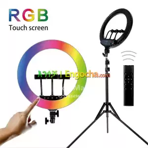 18 RGB Ring Light LJJ45 Remote, 3 Phone Holders, Long Stand Price in Ethiopia