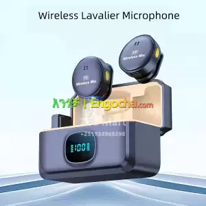 2Mic Wireless Lapel Microphone Noise Cancelling, Magnetic Clip, Type-C Charging in Ethiopia