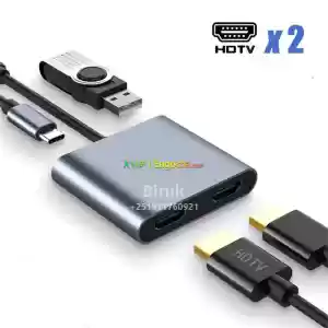 4 in 1 USB C Hub Dual HDMI ,USB 3.0 Pd in Ethiopia