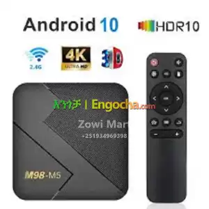 M98-M5 Android TV Box – Ultra HD 8K Price in Ethiopia