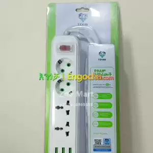 Texas 4-Power Socket + 3 USB | 220–250V 3000W in Ethiopia