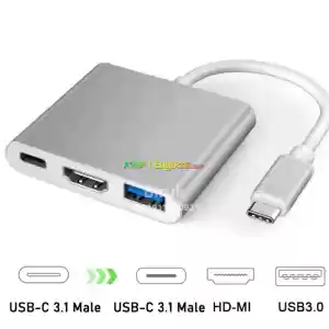Type C HUB Adapter 3 in 1 to HDMI+USB 3.0 + PD in Ethiopia