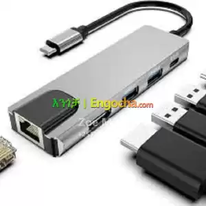 Type-C to 4K HDMI 6-in-1 Adapter Hub in Ethiopia