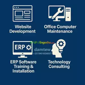 website development, office computer maintenance ,erp software training and installation in Ethiopia