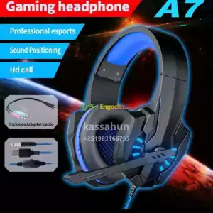 A7 Bass Gaming Headset With Mic Over-ear in Ethiopia