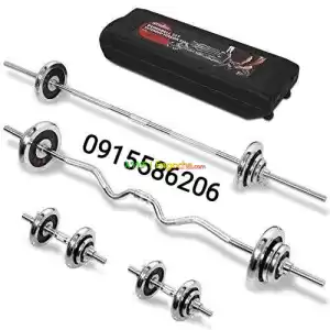 dumbbell and barbell 55kg set Price in Ethiopia