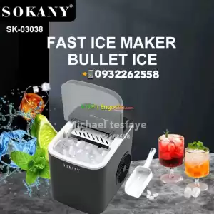 የበረዶ ማምረቻ ማሽን SOKANY Automatic Household Mini Portable Ice Maker Machine Freestanding Aut Price in Ethiopia