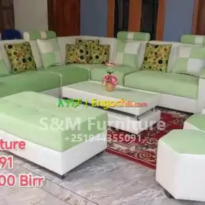 B Style Sofa Design with table in Ethiopia