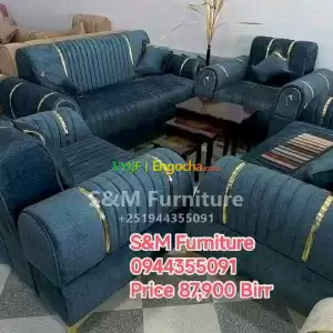 B Style Sofa design with table in Ethiopia